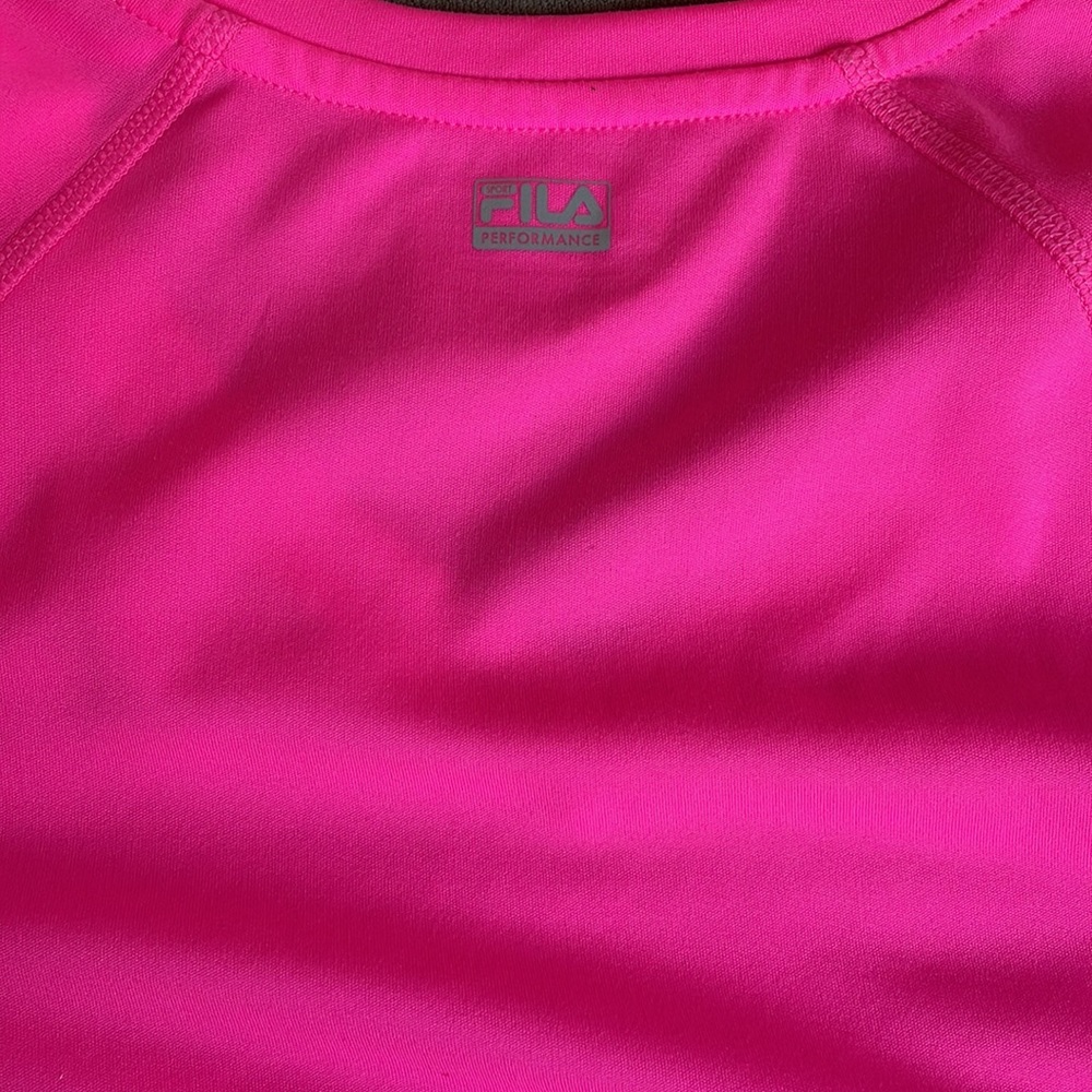 FILA Running Cropped Leggings in Colorful Floral Print and Matching Top - Picture 8 of 8